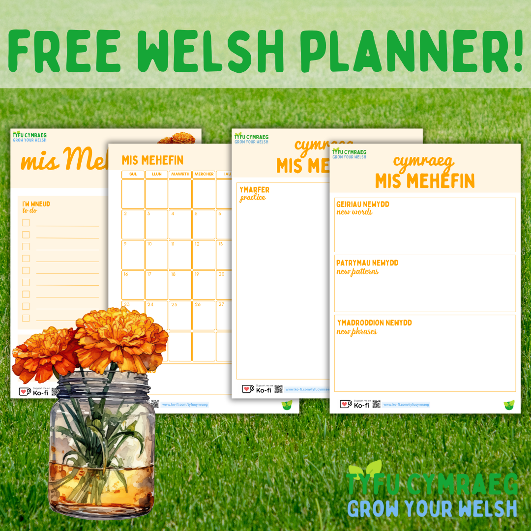 Mis Mehefin! Free Welsh Planner for Learners - Tyfu Cymraeg